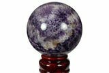 Polished Chevron Amethyst Sphere #124504-1